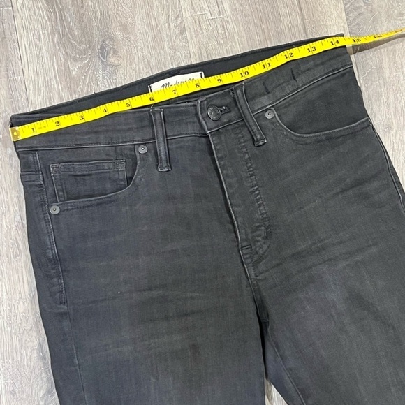 Women’s US 27 Madewell Washed Black 9” High-Rise Skinny Distressed Denim Jeans - Picture 11 of 16
